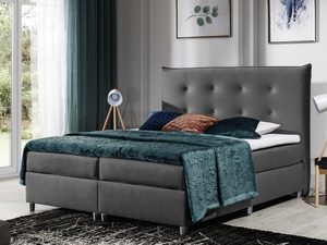 Miniaturka 3 - Łóżko Kontynentalne szare aranżacja ERIC