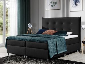 Miniaturka 2 - Łóżko Kontynentalne czarne aranżacja ERIC