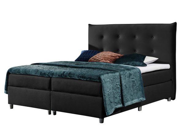 Łóżko Kontynentalne czarne białe tło ERIC