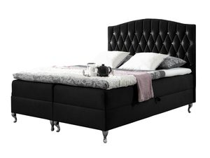 Miniaturka 7 - Łóżko Welur w Stylu Francuskim czarne białe tło ANDORA