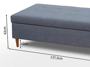 Miniaturka 2 - Szeroka Pufa do Salonu wymiary MARGARET