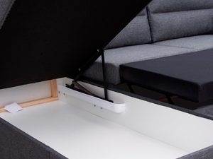 Miniaturka 3 - Narożnik z Dużymi Poduszkami szary pojemnik JOSEPH