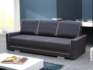 Miniaturka 6 - Sofa Rozkładana 2 Osobowa grafitowo-biała aranżacja DOLORES B