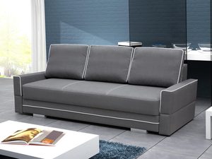 Miniaturka 8 - Sofa Rozkładana 2 Osobowa szaro-biała aranżacja DOLORES B
