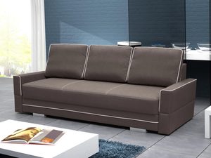 Miniaturka 7 - Sofa Rozkładana 2 Osobowa brązowo-biała aranżacja DOLORES B