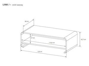 Miniaturka 2 - Stolik kawowy do salonu wymiary DOMINGO
