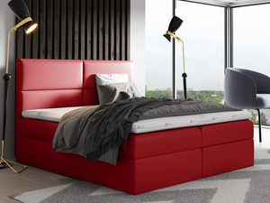 Miniaturka 4 - Łóżko kontynentalne czerwone aranżacja LARRY