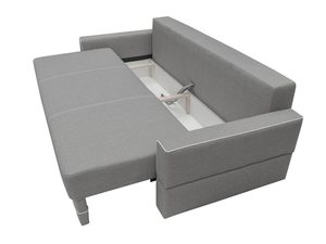 Miniaturka 3 - Sofa Rozkładana 2 Osobowa szaro-biała pojemnik DOLORES B