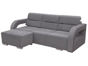 Miniaturka 2 - Sofa z pufą w zestawie szara białe tło VITO