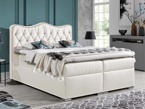 Miniaturka 4 - Łóżko Ludwikowskie kontynentalne białe aranżacja CLARC