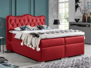 Miniaturka 5 - Łóżko Ludwikowskie kontynentalne czerwone aranżacja CLARC