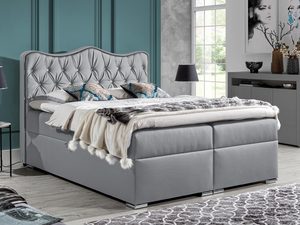 Miniaturka 6 - Łóżko Ludwikowskie kontynentalne szare aranżacja CLARC