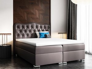 Miniaturka 8 - Łóżko Ludwikowskie kontynentalne brązowe aranżacja CLARC