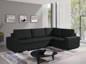 Miniaturka 7 - Narożnik Rozkładany czarny aranżacja MOLLY