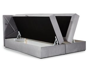 Miniaturka 2 - Łóżko kontynentalne szare pojemniki białe tło PRINCE 5