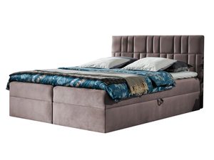 Miniaturka 3 - Łóżko kontynentalne brązowe białe tło PRINCE 3