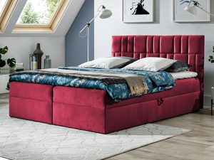 Miniaturka 4 - Łóżko kontynentalne czerwone aranżacja PRINCE 3
