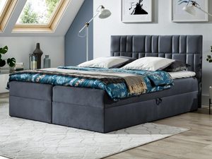 Miniaturka 6 - Łóżko kontynentalne szare aranżacja PRINCE 3