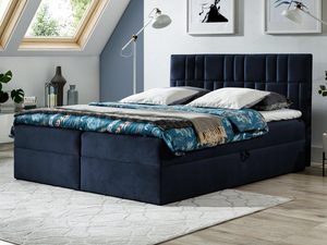 Miniaturka 8 - Łóżko kontynentalne granatowe aranżacja PRINCE 3