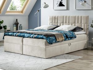 Miniaturka 10 - Łóżko kontynentalne beżowe aranżacja PRINCE 3