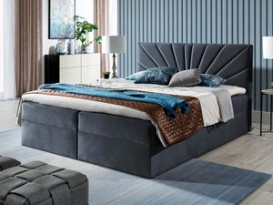 Miniaturka 8 - Łóżko kontynentalne szare aranżacja PRINCE 4