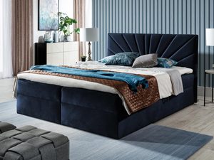 Miniaturka 6 - Łóżko kontynentalne granatowe aranżacja PRINCE 4