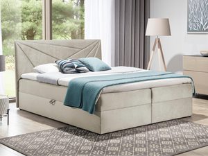 Miniaturka 6 - Łóżko kontynentalne kremowe aranżacja PRINCE 5