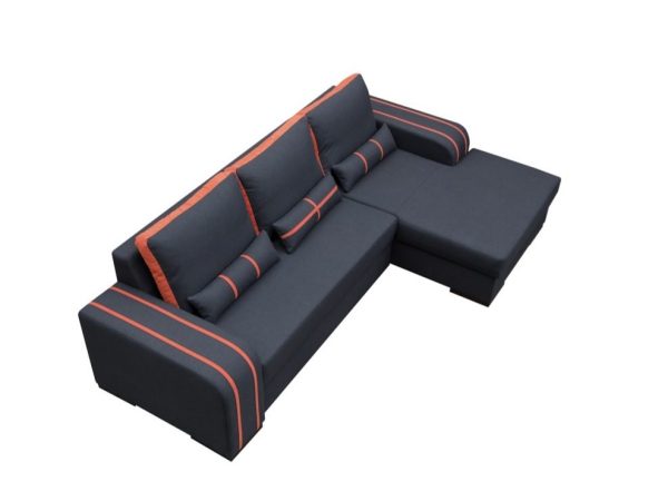 Rozkładany narożnik z poduszkami widok z góry GRACE
