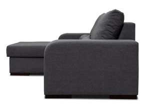 Miniaturka 2 - Narożnik z pojemnikiem na pościel grafitowy profil LUCY