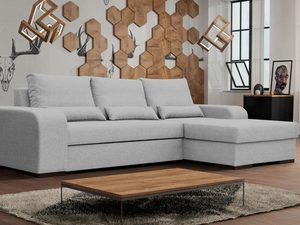 Miniaturka 7 - Narożnik z pojemnikiem na pościel szary aranżacja LUCY