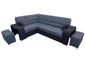 Miniaturka 9 - Narożnik szaro-czarny z pufami białe tło STANLEY