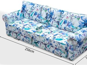Miniaturka 5 - Sofa w kwiaty rozkładana wymiary PLATO