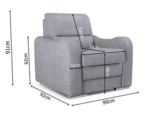 Miniaturka 3 - Wygodny Fotel wymiary ELENA