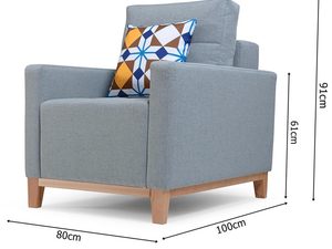 Miniaturka 1 - Fotel w Stylu Skandynawskim wymiary ROSARIO