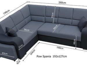 Miniaturka 8 - Narożnik szaro-czarny białe tło wymiary STANLEY