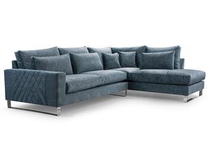 Miniaturka 4 - Narożnik z Zagłówkami i Chromowanymi Nóżkami turkusowy BRUCE