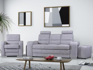 Miniaturka 5 - Wygodny Fotel + kanapa z pufą aranżacja ELENA