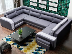 Miniaturka 1 - Narożnik szary-popiel aranżacja AVA U