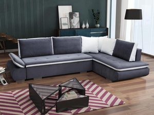 Miniaturka 2 - Duży Narożnik 300x200 grafit-biel aranżacja STEPHEN