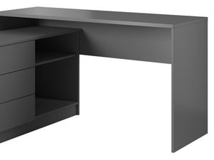 Miniaturka 2 - Funkcjonalne biurko szare białe tło CALVIN