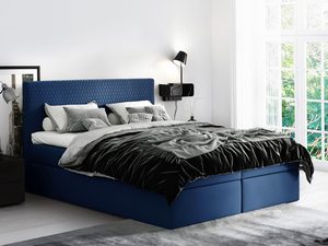 Miniaturka 5 - Nowoczesne Łóżko Sypialniane granatowe aranżacja LOREN