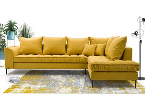 Miniaturka 7 - Narożnik w Stylu Skandynawskim żółty aranżacja VICTORIA