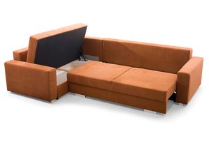 Miniaturka 9 - Wygodny Narożnik brąz pojemnik rozłożony TAYLOR