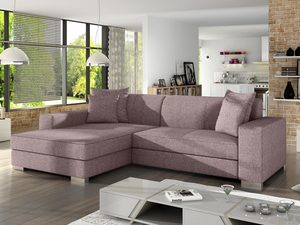 Miniaturka 16 - Rozkładany Narożnik różowy aranżacja CAMILO