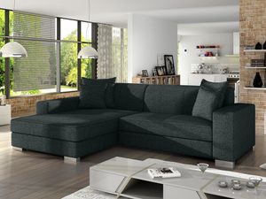 Miniaturka 13 - Rozkładany Narożnik czarny aranżacja CAMILO