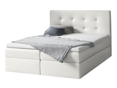 Łóżko Do Sypialni Tapicerowane Mezi białe tło