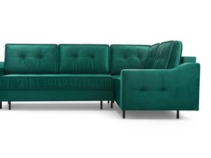 Miniaturka 1 - Narożnik zielony marszczenia na nóżkach białe tło ALEX NEW 2021