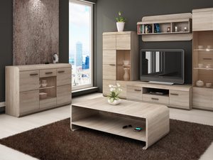 Miniaturka 1 - Nowoczesne meble dąb sonoma aranżacja DOMINGO