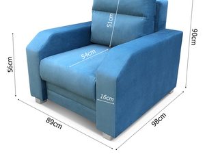 Miniaturka 3 - Wygodny Tapicerowany Fotel wymiary FELICIA