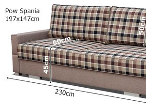 Miniaturka 8 - Sofa Dwuosobowa Rozkładana Z Pojemnikiem Na Pościel wymiary JUSTO